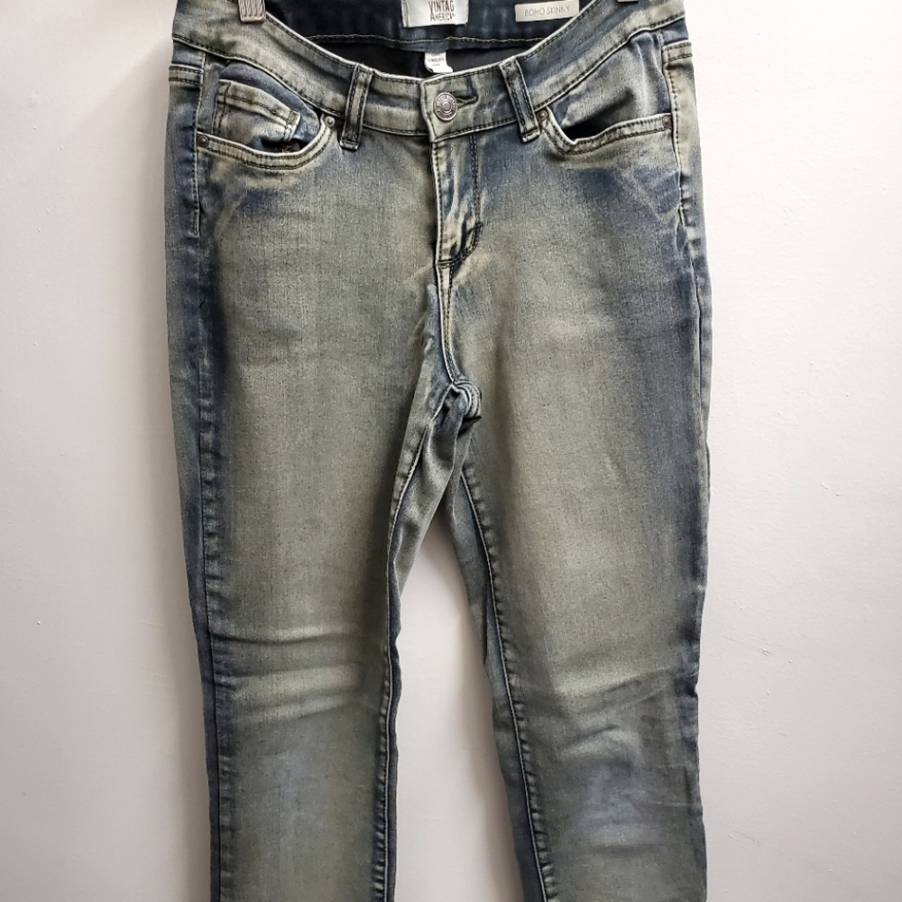 Dark green skinny jeans